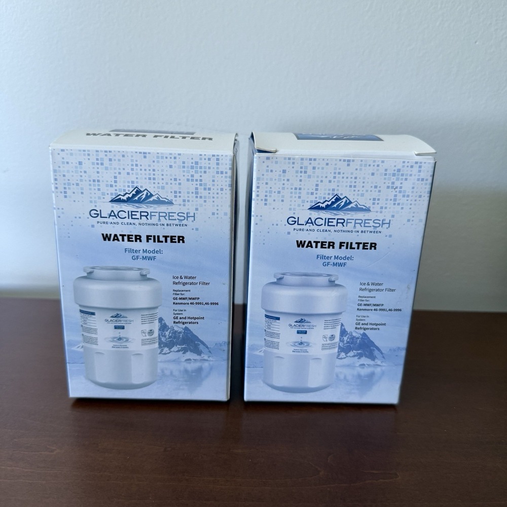 2 GLACIER FRESH GF-MWF Refrigerator Water Filter. New Sealed.